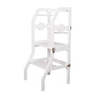 מגדל למידה מודולרי מעץ צבע לבן