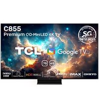 מסך טלוויזיה "75 Google TV 4K דגם TCL 75C855