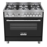 תנור משולב כיריים 90 ס"מ דגם SAUTER SOC9080NE שחור