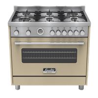 תנור משולב כיריים 90 ס"מ דגם SAUTER SOC9080CR קרם