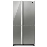 מקרר 4 דלתות 611 ליטר SHARP SJ-8942BS זכוכית אפורה