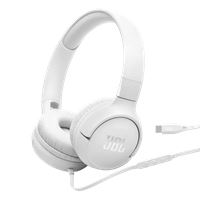 אוזניות קשת חוטיות דגם JBL TUNE T520 USB-C לבן