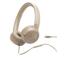 אוזניות קשת חוטיות JBL TUNE 530 TYPE C בז'