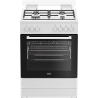תנור משולב כיריים גז 60 ס"מ BEKO FSE62122DWDSL לבן