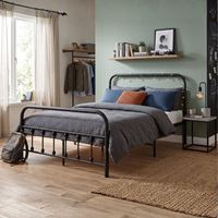 מיטה וחצי ממתכת 120X190 ס"מ יהלי שחור TUDO DESIGN