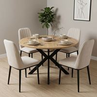 פינת אוכל עגולה +4 כיסאות ברקת מונקו Tudo Design