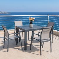 שולחן פירנצה נפתח ל 1.80 מטר + 4 כיסאות ארז