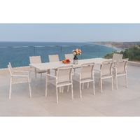 שולחן פירנצה מוקה נפתח ל 1.80 מטר + 4 כיסאות ארז