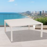 שולחן מאלומיניום נפתח 149*149 ס"מ בריסל פסים מוקה