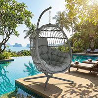 ערסל ישיבה תלוי ראטן אפור כהה Australia Garden