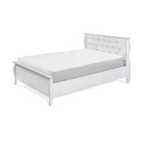 מיטה מלכותית לבנה מבריקה דגם פרינסס