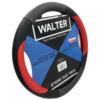 כיסוי הגה SPORT גוון שחור אפור אדום WALTER