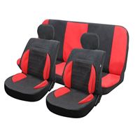 כיסוי מושבים אמילי 8 חלקים אדום שחור