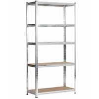 סט 5 מדפים מגולוון מדפי עץ בעומס 175 ק"ג למדף