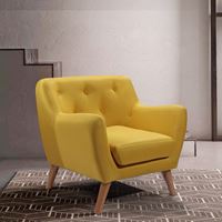 כורסא נוחה ריפוד בד בעיצוב רטרו קארין HOME DECOR