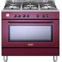 תנור משולב כיריים וינטג' 5 להבות Delonghi אדום