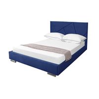 מיטת נוער רחבה ומעוצבת בריפוד בד קטיפתי HOME DECOR