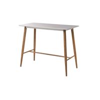 שולחן בר ASHTON לבן/אלון מבית URBAN