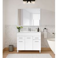 ארון אמבטיה עומד+כיור חרס ומראה לוטוס טודו דיזיין