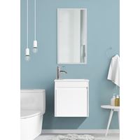 ארונית צפה + מראה וכיור לבן דגם סחלב טודו דיזיין