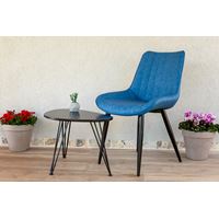 כיסא מפואר לפינת אוכל מרופד דמוי עור דגם רומא