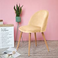 סט 4 כיסאות מרופדים קטיפה לפינת אוכל דגם מדריד