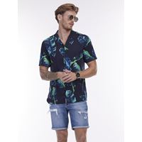 חולצת מכופתרת עלים