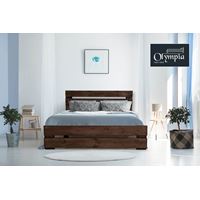 מיטה מעוצבת מעץ מלא + מזרון דגם 5037 אולימפיה