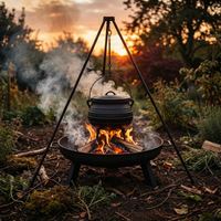 מדורת גן 80 ס"מ עם רשת נירוסטה AUSTRALIA CAMP