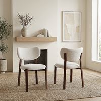 זוג כיסאות לפינת אוכל דורי אגוז שמנת HOME DECOR