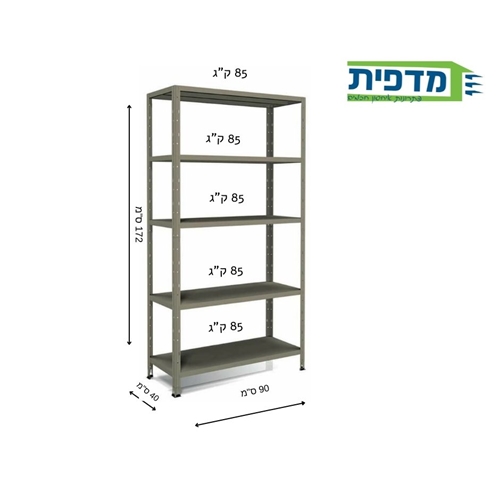 סט מדפים ממתכת K-1 מבית מדפית