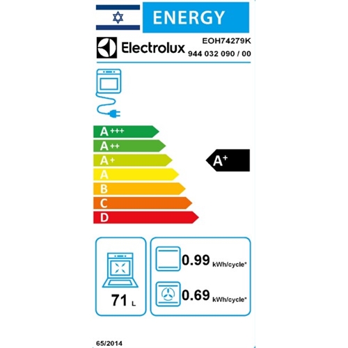 תנור בנוי אלקטרולוקס Electrolux EOH74279X שחור