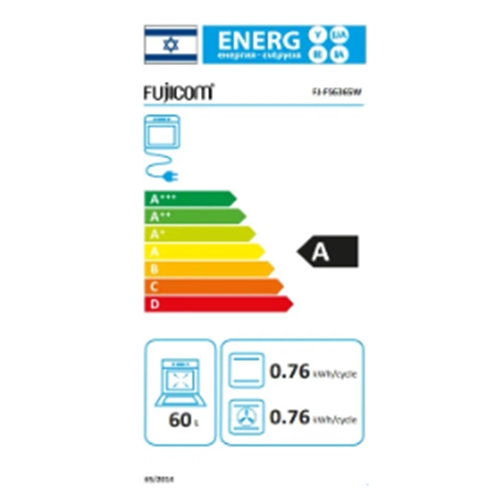 תנור אפייה משולב כיריים גז FUJICOM FJ-FS6365W לבן