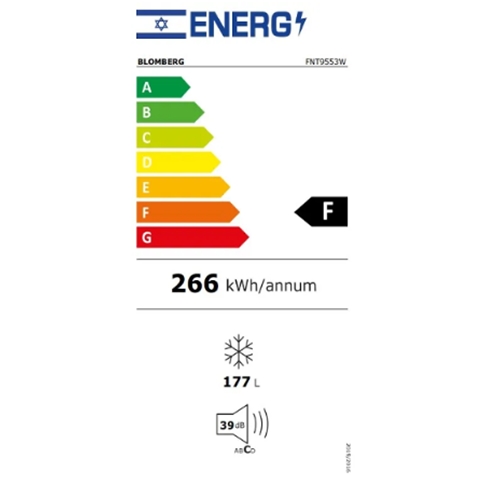 מקפיא נפח 177 ליטר דגם FNT9553W בלומברג Blomberg