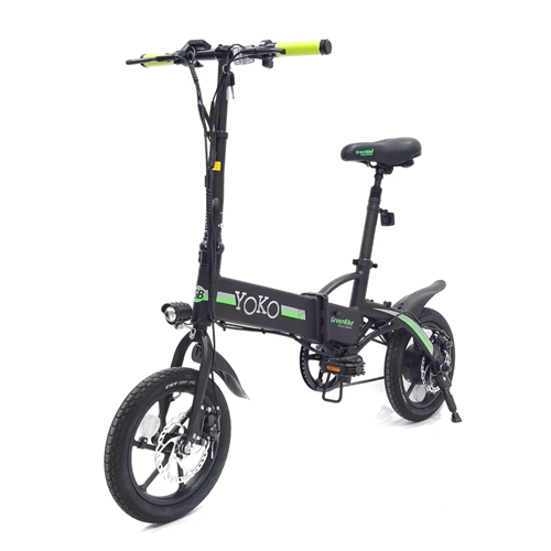 אופניים חשמליים ‏מתקפלים שחור GreenBike Yoko 16