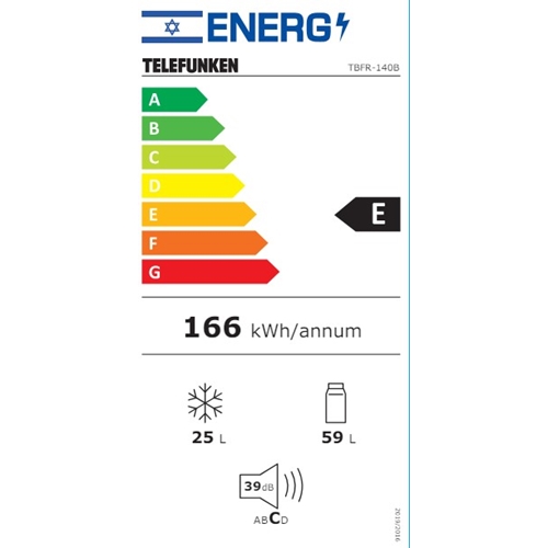 מקרר פרימיום 84 ליטר רטרו דגם TELEFUNKEN TBFR-140B