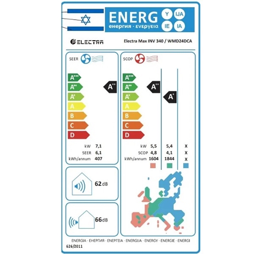 מזגן עילי ELECTRA MAX INV 340 אלקטרה