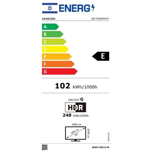 טלוויזיה "75 QE75QN90D 4K Neo QLED Smart TV סמסונג