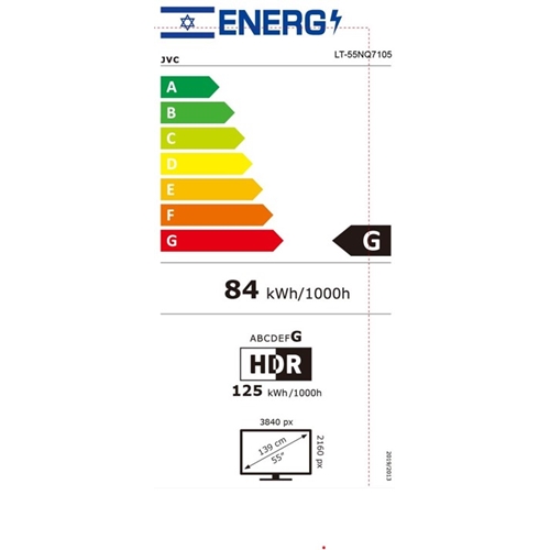 טלוויזיה חכמה "55 QLED WEBOS דגם JVC LT-55NQ7105