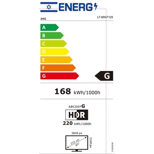 טלוויזיה חכמה "85 UHD 4K דגם JVC LT-85N7125