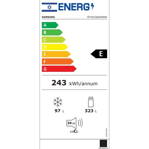 מקרר מקפיא עליון 420 ליטר דגם SAMSUNG RT42CG6004S9