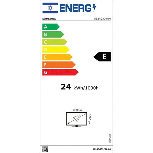 מסך מחשב גיימינג "31.5 דגם SAMSUNG S32AG320NM