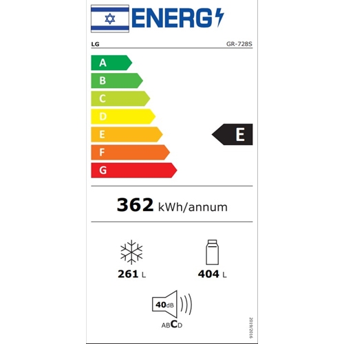 מקרר 4 דלתות 665 ליטר דגם LG GR728S נירוסטה