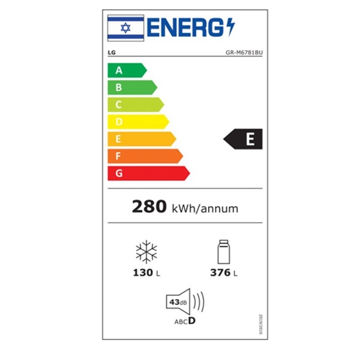 מקרר מקפיא עליון 506 ליטר דגם LG GR-M6781BU