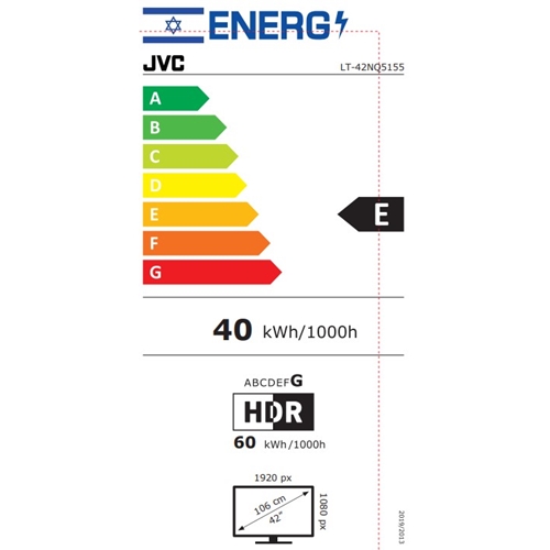 מסך "42 QLED FHD WEBOS דגם JVC LT-42NQ5155