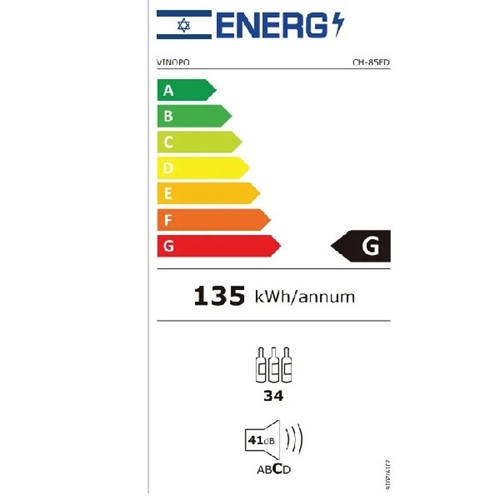 מקרר יין עד 34 בקבוקים דגם CH-85FD1 וינופו Vinopo