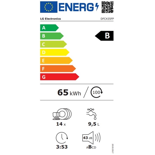 מדיח כלים רחב 60 ס"מ דגם LG DFC435FP נירוסטה