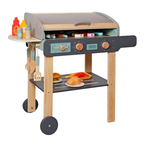 עמדת גריל מעץ לילדים