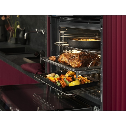 תנור בנוי 71 ליטר דגם AEG ABU51229B זכוכית שחורה