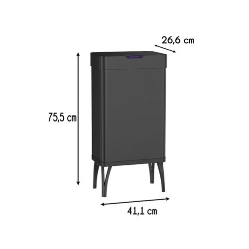 פח מעוצב שחור עם חיישן 70 ליטר ARPO